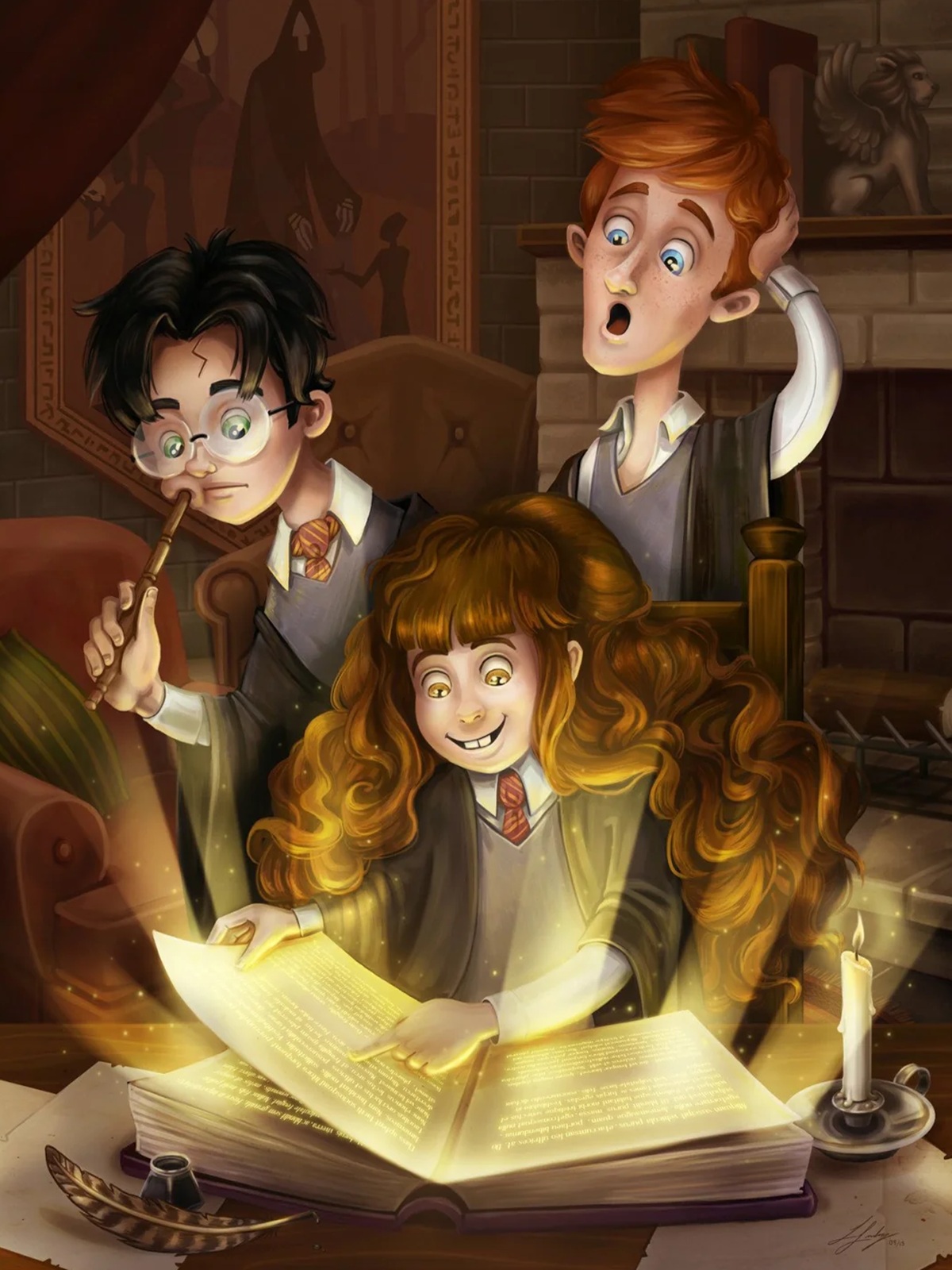 harry potter fanart herminone ron weasley fanfiction