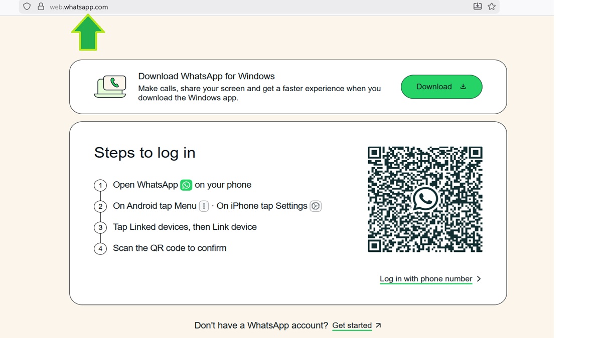 whatsapp web website login